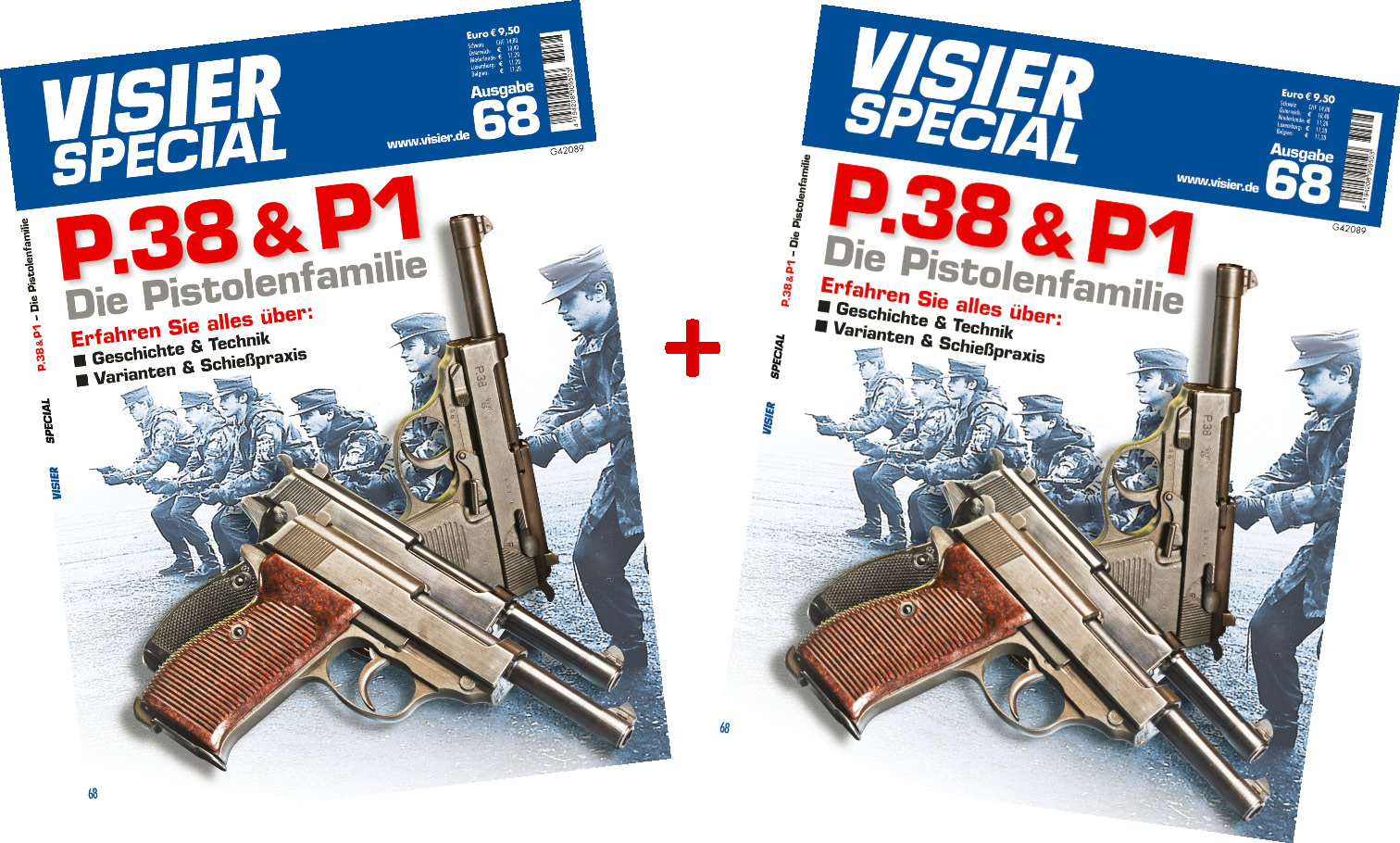 2 X VISIER-Special 68 P.38 & P1 Die Pistolenfamilie 14,25 € für Abonnenten