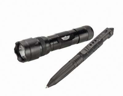 UZI Kombo Set: Tactical Pen + Taschenlampe