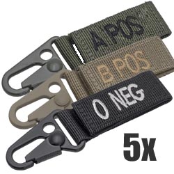 caliber Probe-Abonnement Ausland TACTICAL BLUTGRUPPEN KEYHOLDER